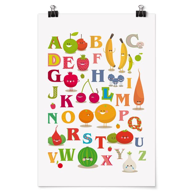 Modern art prints No.EK120 Funny Fruit & Vegetables Alphabet