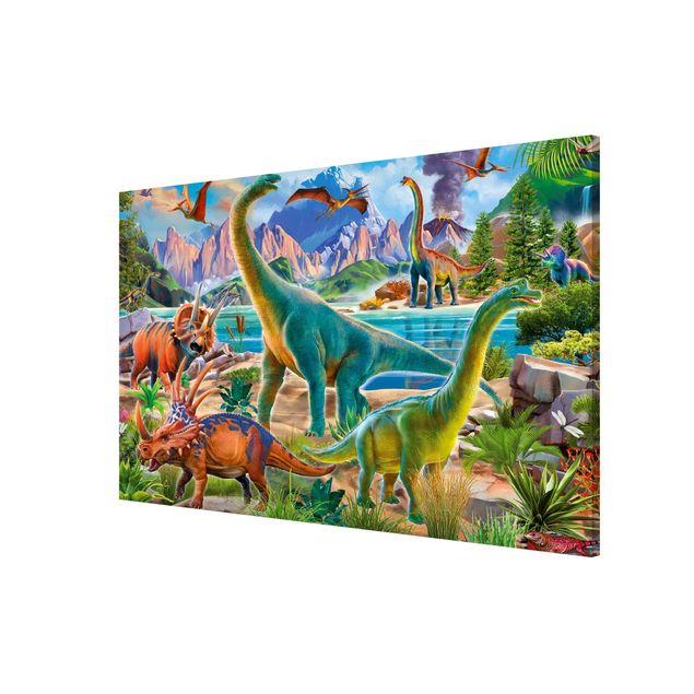 Magnet boards animals Brachiosaurus And Tricaterops