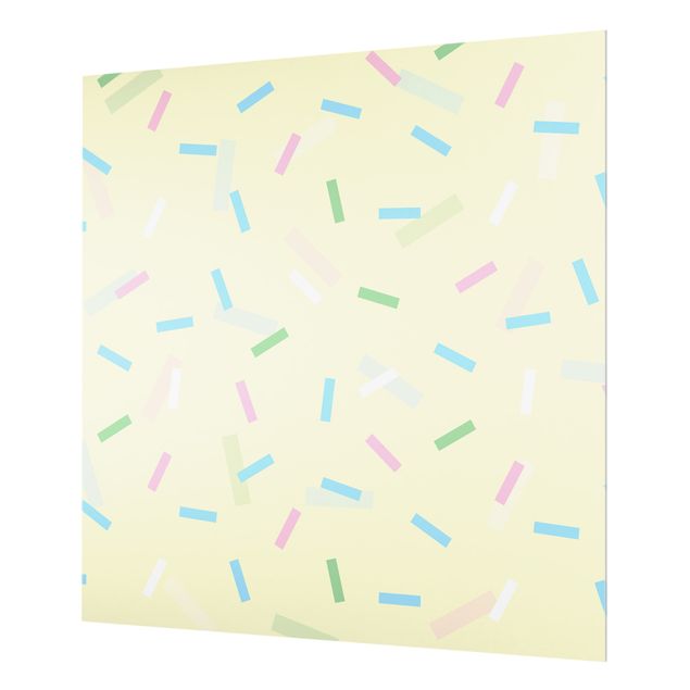 Splashback - Colourful Confetti Of Pastel Stripes - Square 1:1
