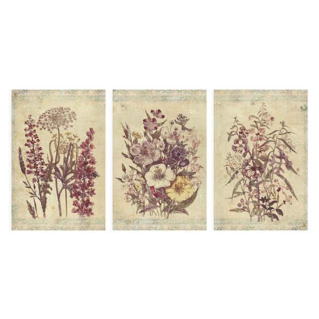 Prints Vintage Flower Trio