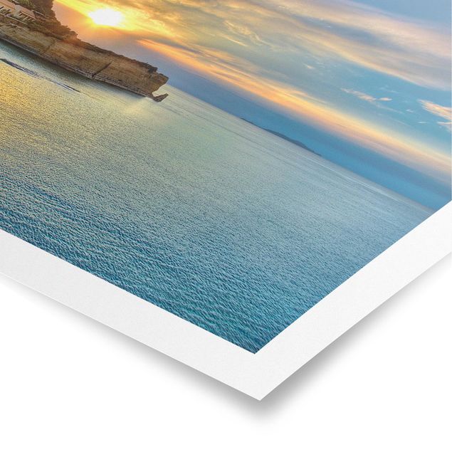 Prints modern Sunset Over Corfu