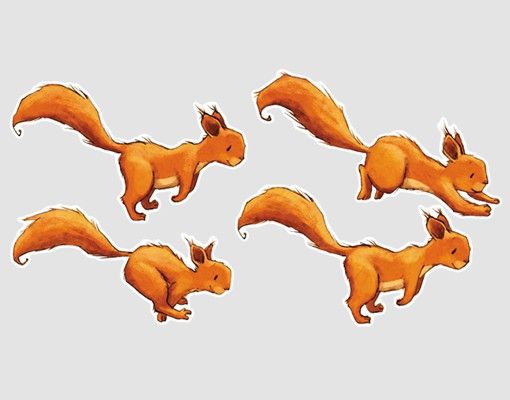 Wall stickers forest Squirrels Parade