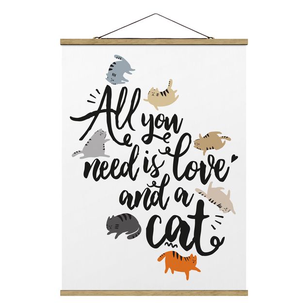 Framed quotes All You Need Is Love And A Cat