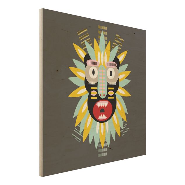 Nursery decoration Collage Ethnic Mask - King Kong