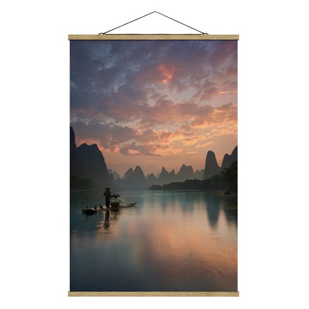 Mountain prints Sunrise Over Chinese River