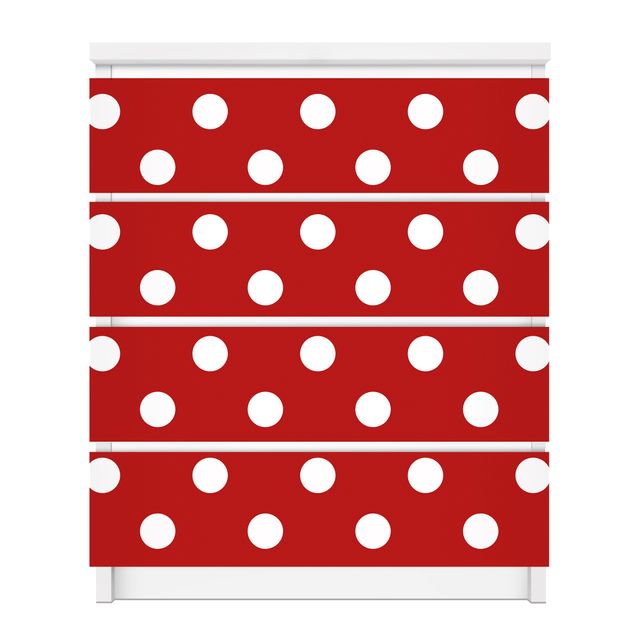 Adhesive films red No.DS92 Dot Design Girly Red