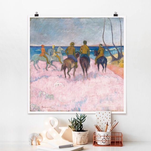 Abstract impressionism Paul Gauguin - Riders On The Beach