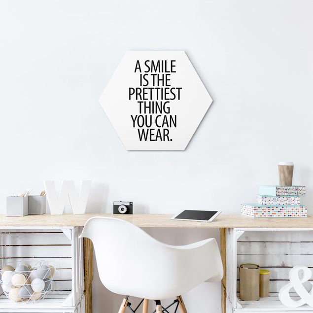 Contemporary art prints A Smile Is The Prettiest Thing Sans Serif