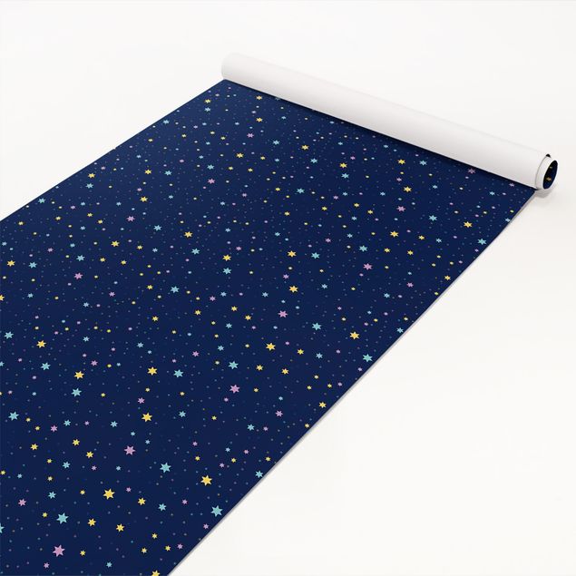 Adhesive films patterns Nightsky Children Pattern With Colourful Stars