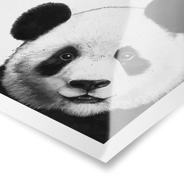 Animal canvas Illustration Panda Black And White Drawing