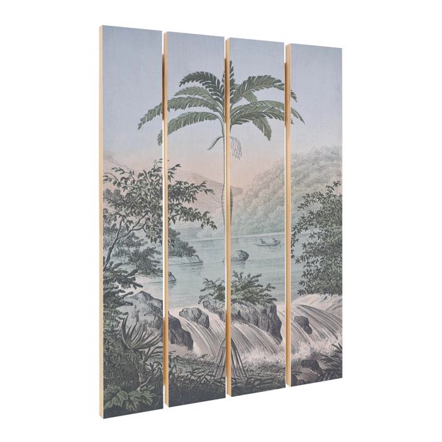 Prints Vintage Illustration - Landscape With Palm Tree