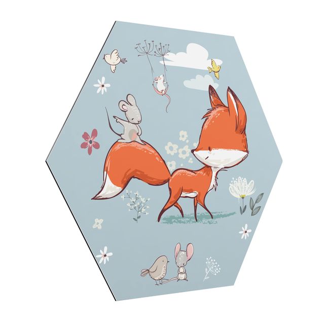 Animal canvas Fox And Mouse On The Move