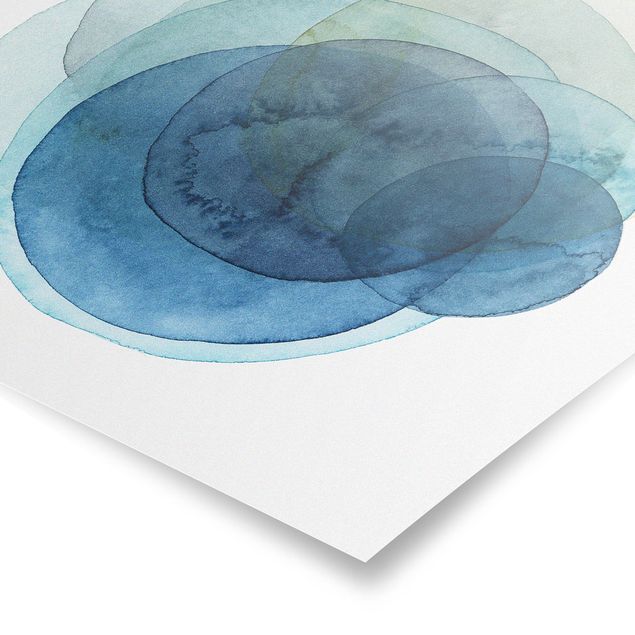Abstract poster prints Big Bang - Blue