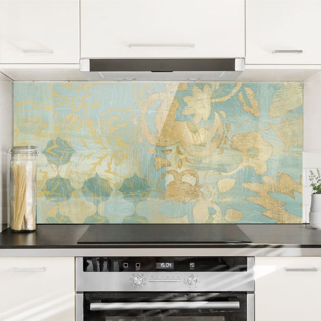 Kitchen Moroccan Collage In Gold And Turquoise II
