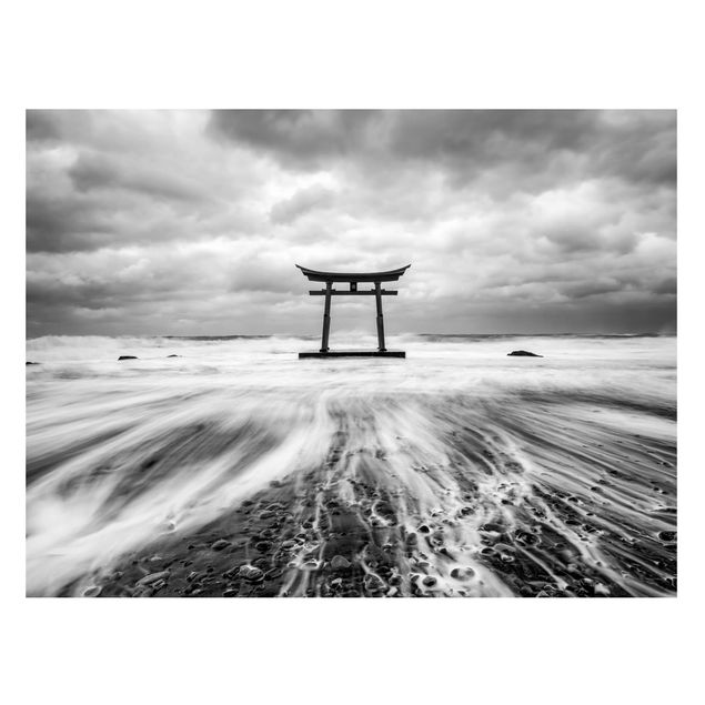 Asian prints Japanese Torii In The Ocean
