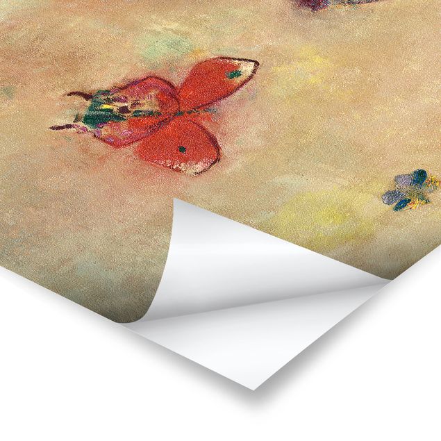 Prints multicoloured Odilon Redon - Colourful Butterflies