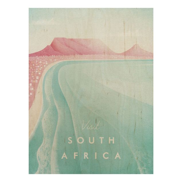 Wood prints landscape Travel Poster - South Africa