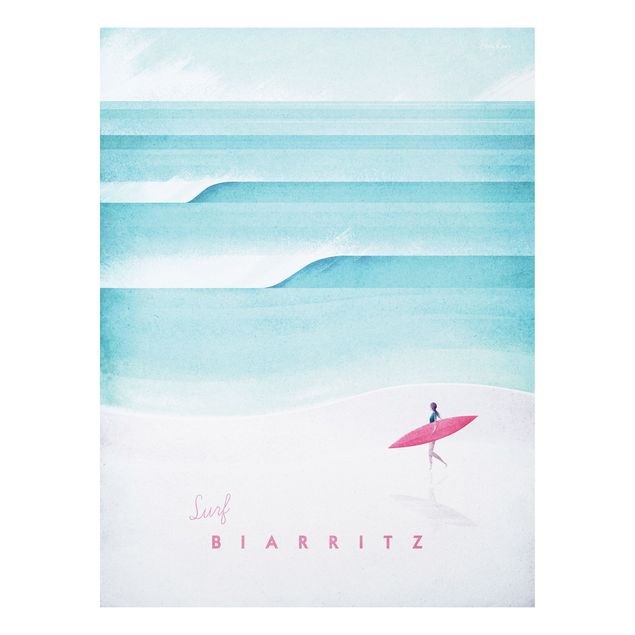 Landscape canvas prints Travel Poster - Biarritz