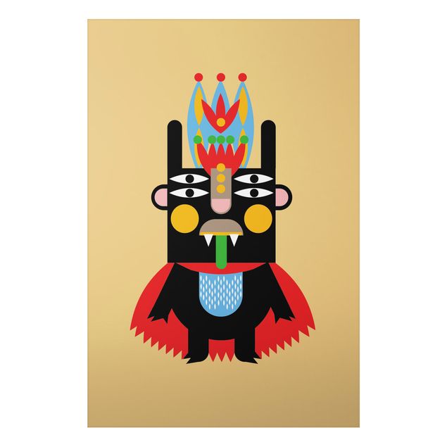 Native american art prints Collage Ethno Monster - King