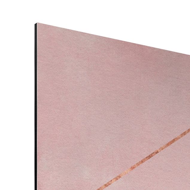 Pink wall art Geometry In Pink And Gold I