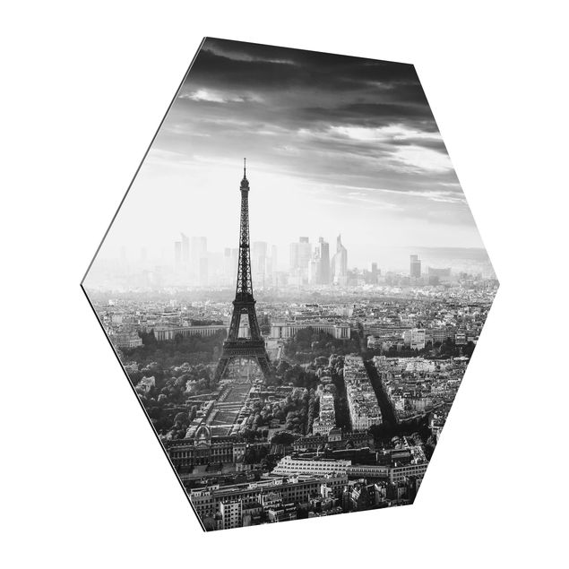 Skyline prints The Eiffel Tower From Above Black And White