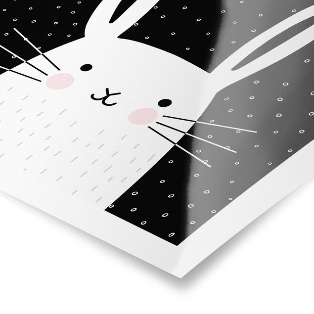 Prints black and white Zoo With Patterns - Hase