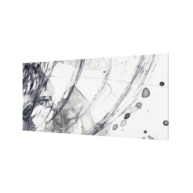 Glass Splashback - Sonar Black And White I - Landscape 1:2