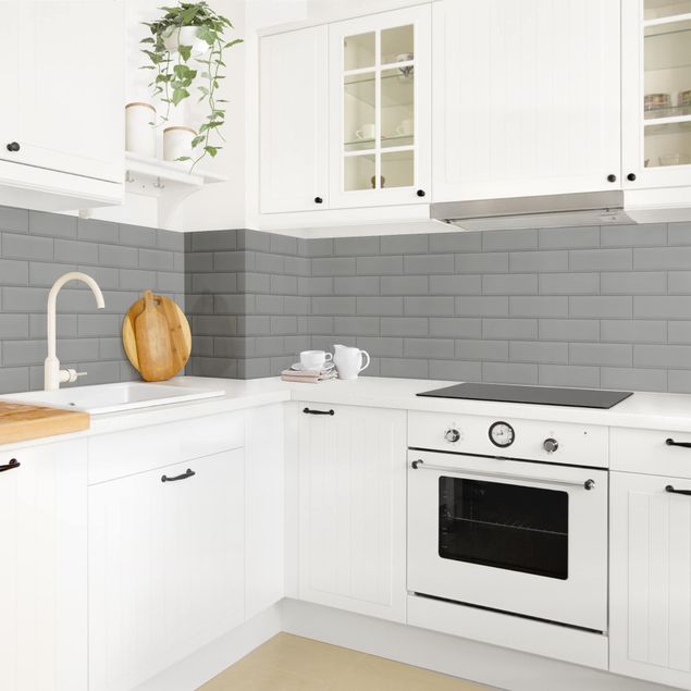 Kitchen splashback tiles Ceramic Tiles Light Grey