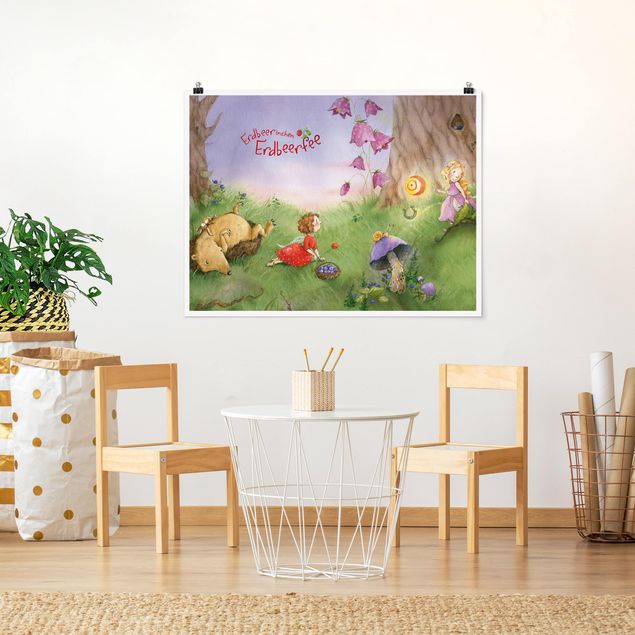 Prints modern Little strawberry strawberry fairy- In The Forest