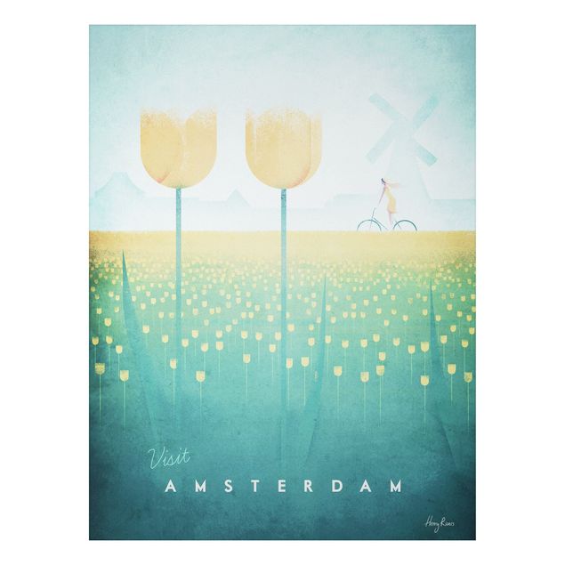 Canvas art Travel Poster - Amsterdam