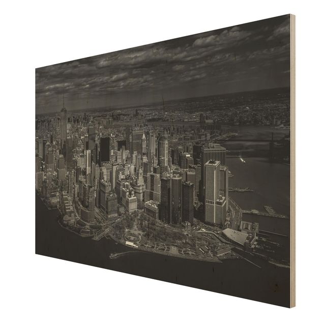 Wood prints New York - Manhattan From The Air