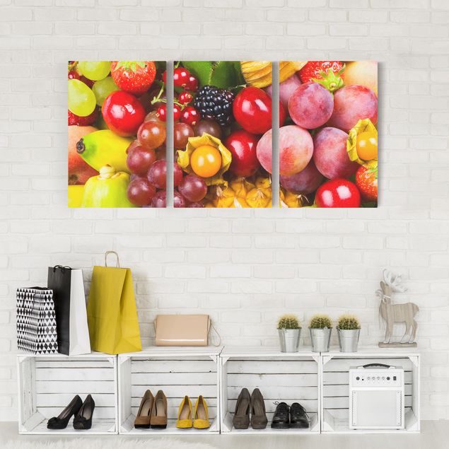 Mountain canvas wall art Colourful Exotic Fruits