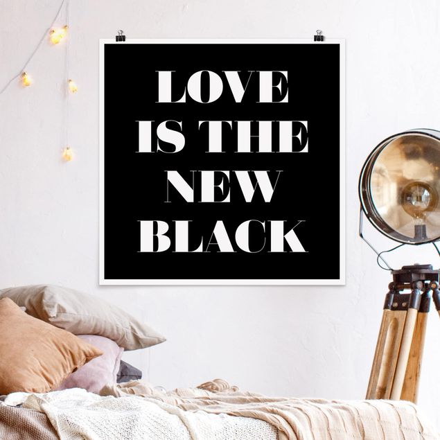 Quote wall art Love Is The New Black