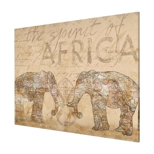 Magnet boards maps Vintage Collage - Spirit Of Africa
