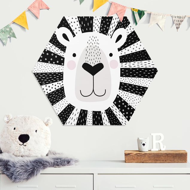 Nursery decoration Zoo With Patterns - Lion
