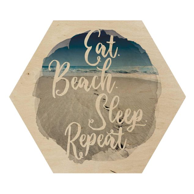 Prints WaterColours - Eat.Beach.Sleep.Repeat.