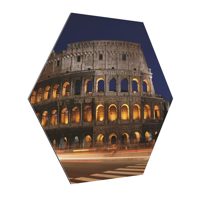 Skyline prints Colosseum in Rome at night