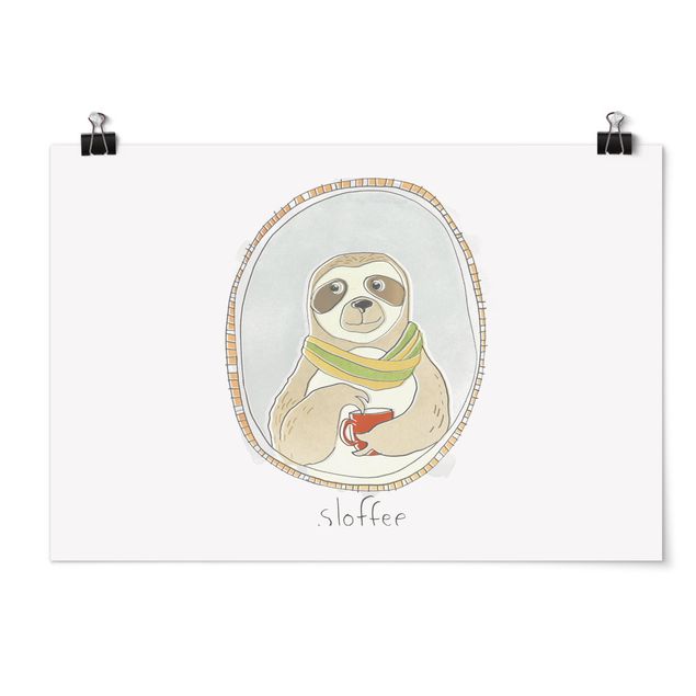 Motivational quotes posters Caffeinated Sloth