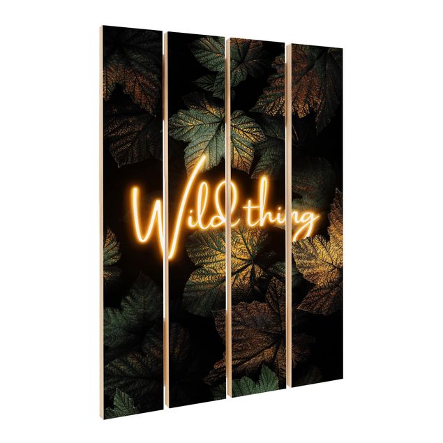 Wood prints Wild Thing Golden Leaves