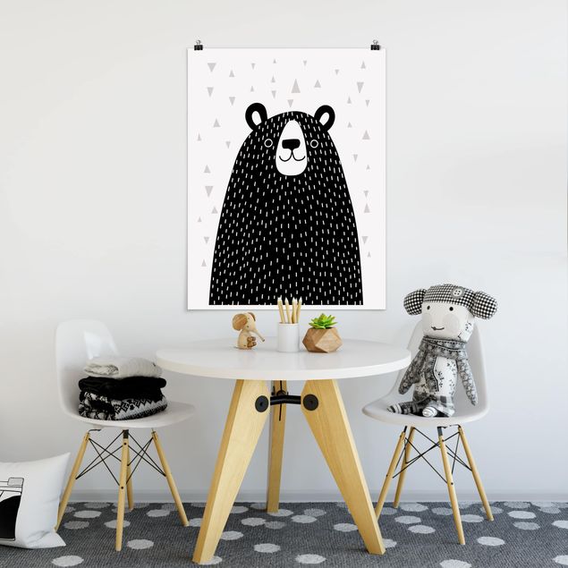 Bear wall art Zoo With Patterns - Bear