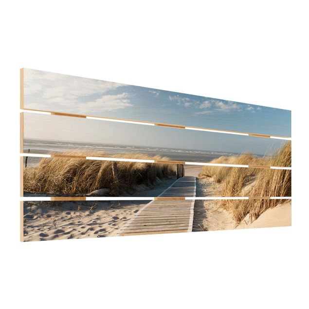 Prints on wood Baltic Sea Beach