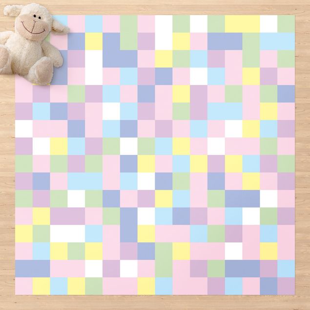 outdoor mat Colourful Mosaic Cotton Candy