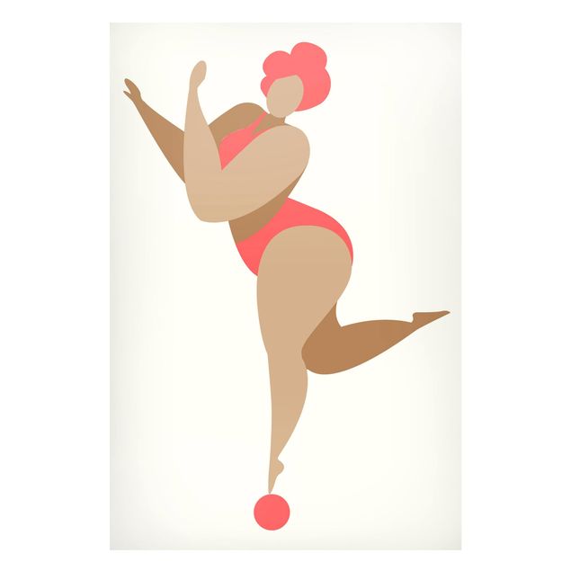 Wall art ballerina Miss Dance Pink