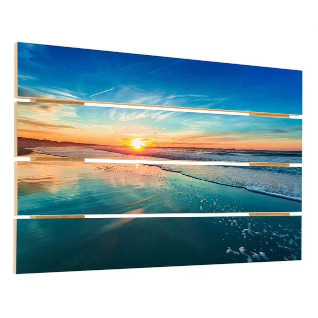 Wood prints Romantic Sunset By The Sea