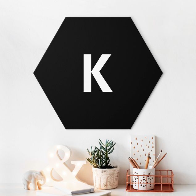 Quote wall art Letter Black K