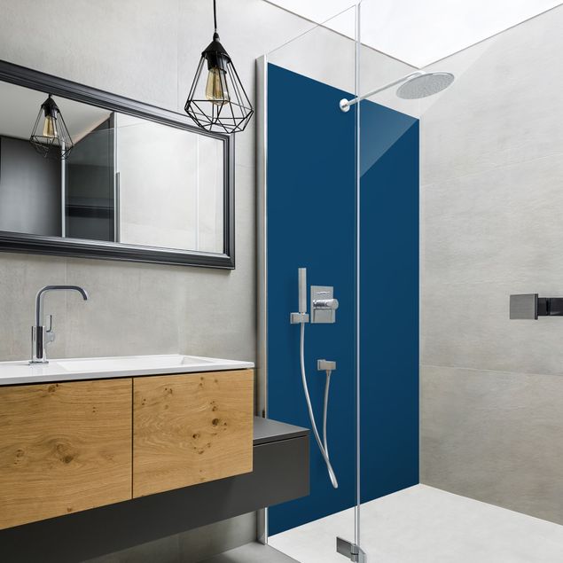 Shower wall cladding - Prussian Blue