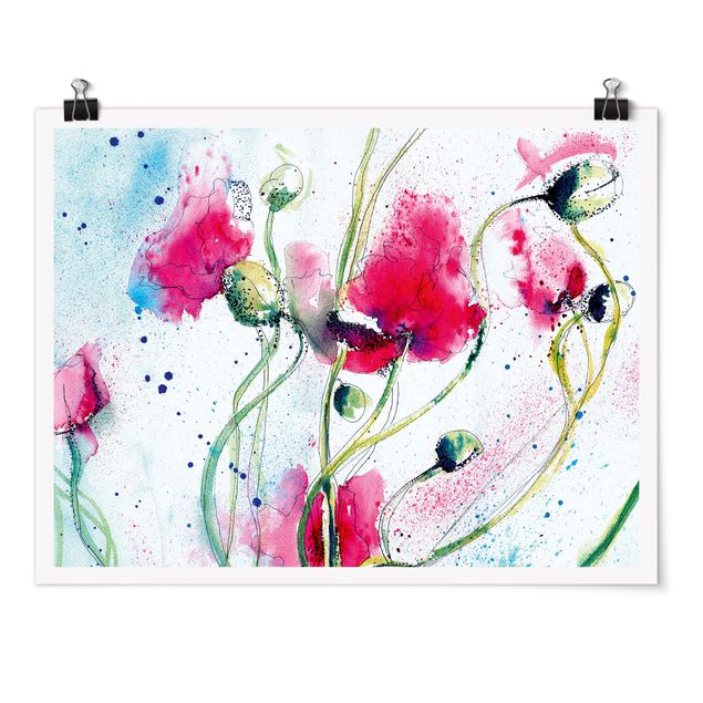 Prints flower Painted Poppies