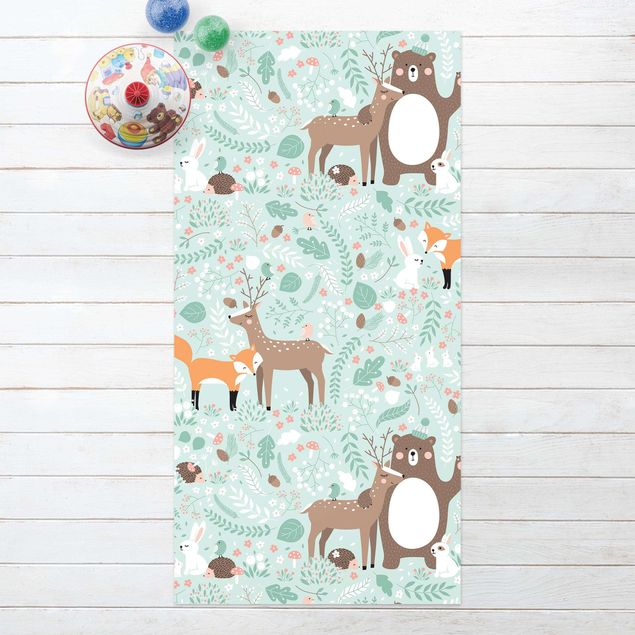 Outdoor rugs Forest-Friends-With-Forest-Animals
