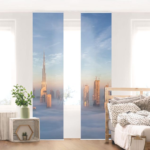 Sliding panel curtains architecture and skylines Dubai Above The Clouds