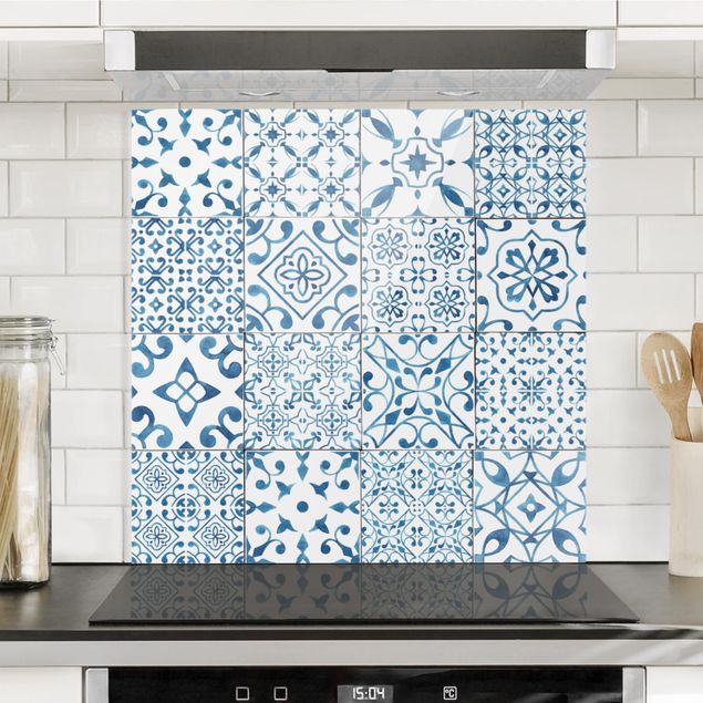 Kitchen Pattern Tiles Blue White